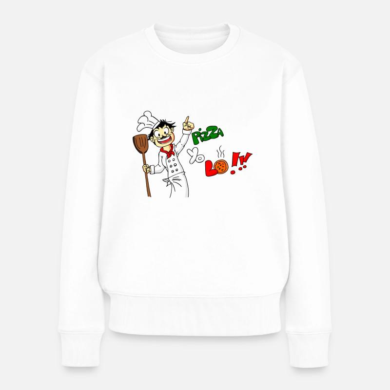 Pizza yo lo - Pull Premium bio Femme - blanc