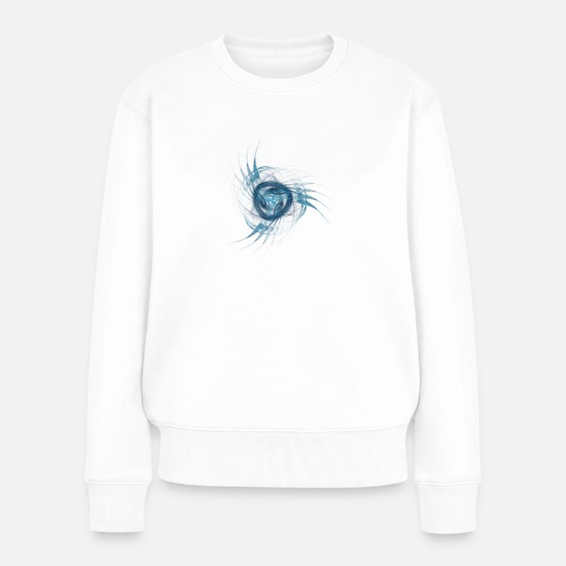Celtic-Fractal - Frauen Premium Bio Pullover - Weiß