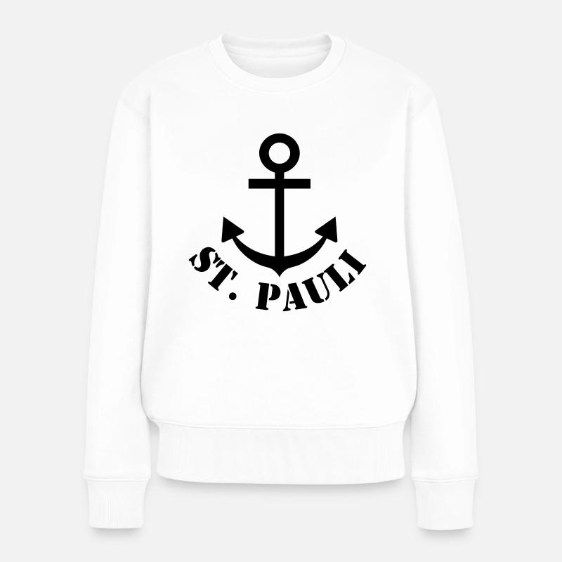 st. pauli - Pull Premium bio Femme - blanc
