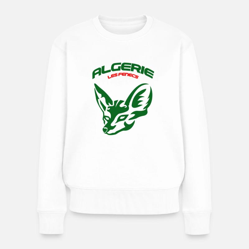 FENECSALGERIENS1 - Frauen Premium Bio Pullover - Weiß