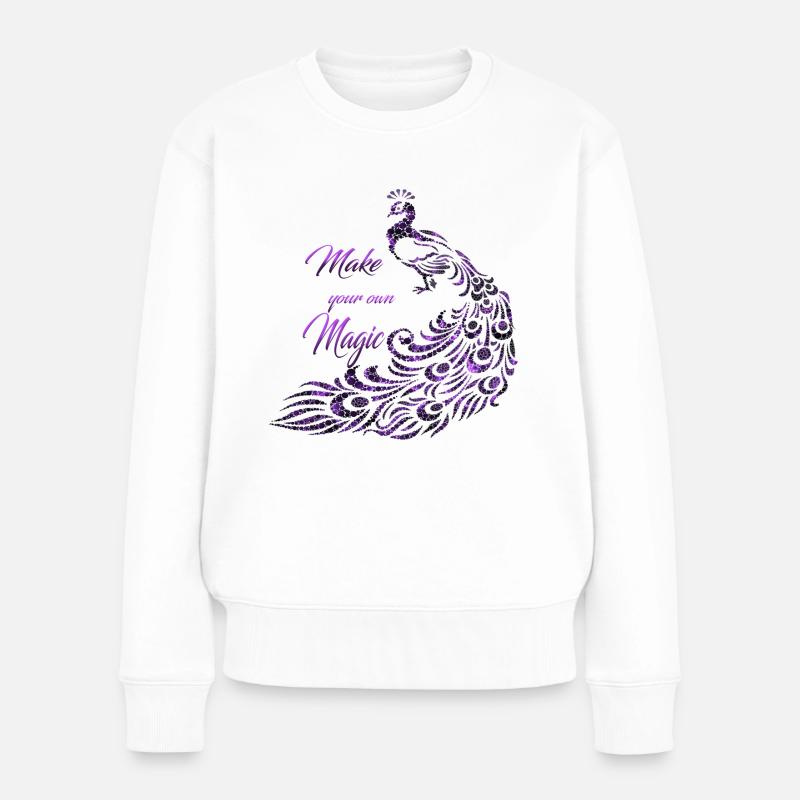 Make your own Magic - Frauen Pullover von Bella - Frauen Premium Bio Pullover - Weiß