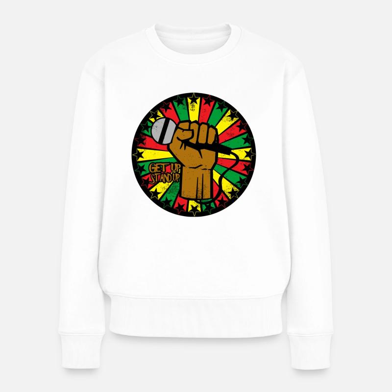 Reggae - Frauen Premium Bio Pullover - Weiß