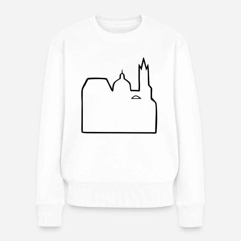 Aachener Dom Aachen - Frauen Premium Bio Pullover - Weiß