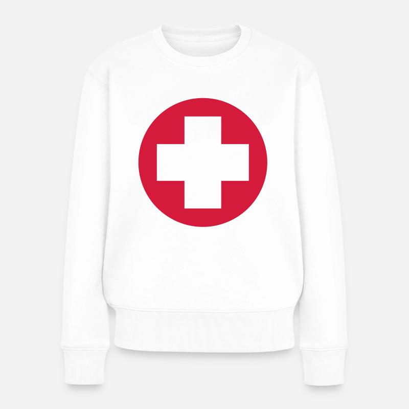Medical__V041 - Frauen Premium Bio Pullover - Weiß