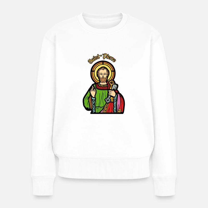 St Pierre - Pull Premium bio Femme - blanc