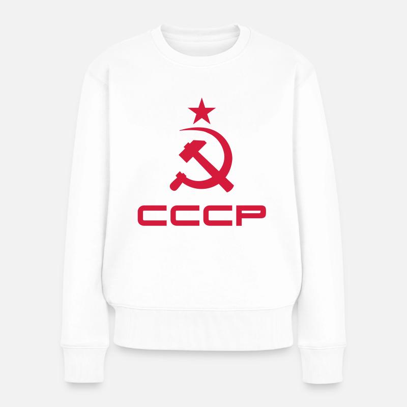 URSS__V003 - Pull Premium bio Femme - blanc