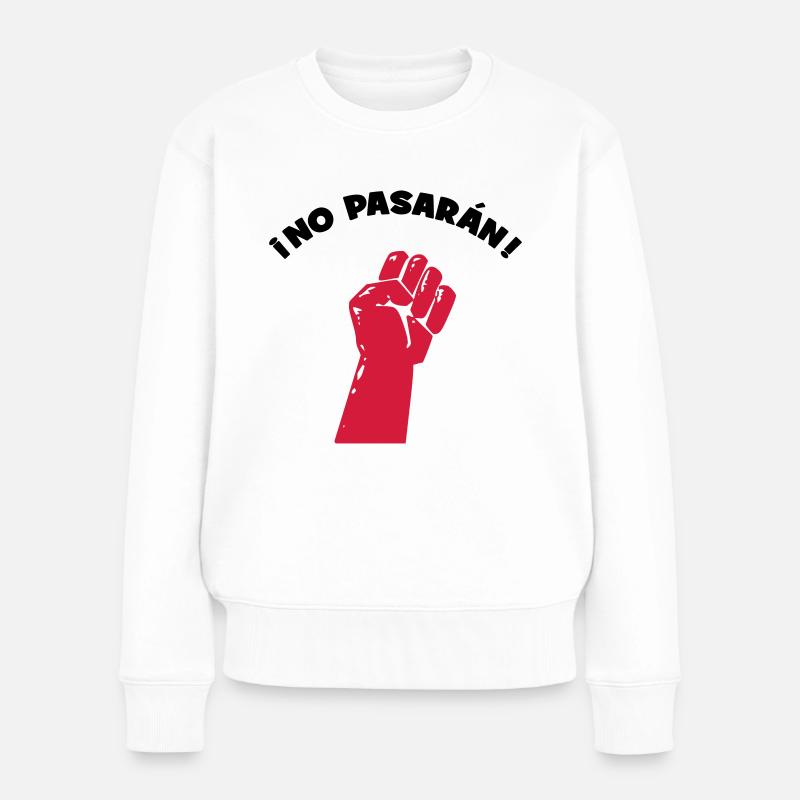 No Pasaran - Ils ne passeront pas ! - Pull Premium bio Femme - blanc