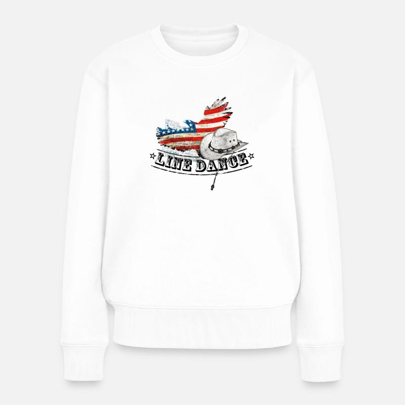 linedance - Frauen Premium Bio Pullover - Weiß