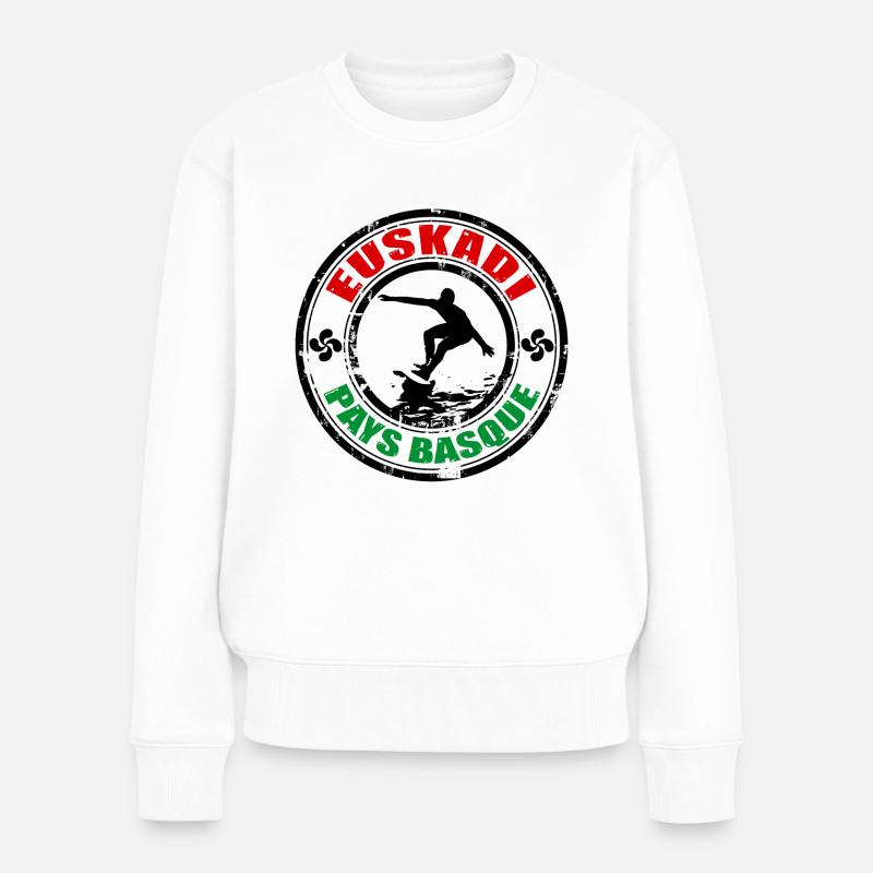 basque surfing - Pull Premium bio Femme - blanc