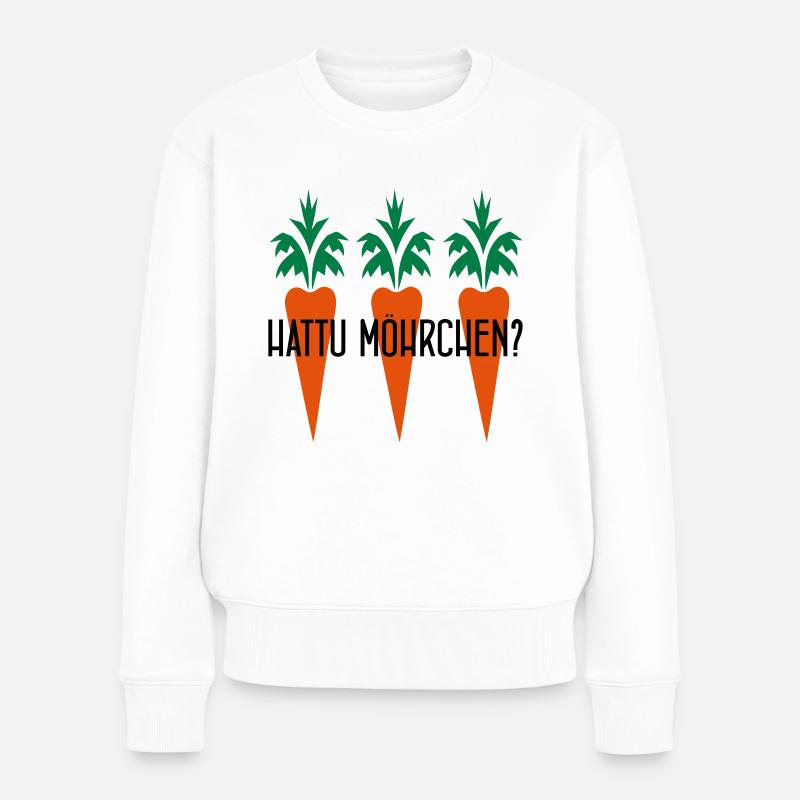 HATTU MÖHRCHEN? - Frauen Premium Bio Pullover - Weiß