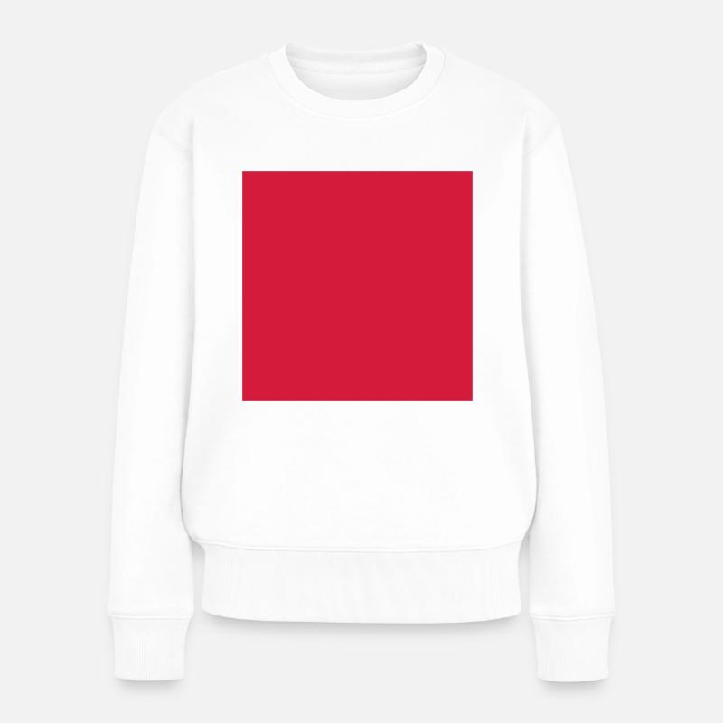 Quadrat - Frauen Premium Bio Pullover - Weiß