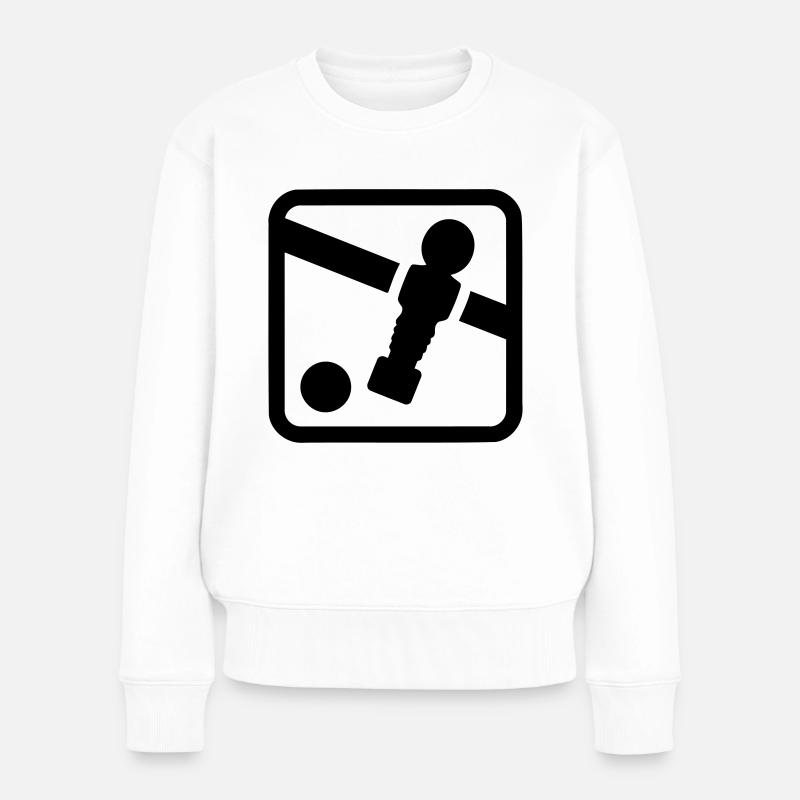 Tischkicker - Frauen Premium Bio Pullover - Weiß