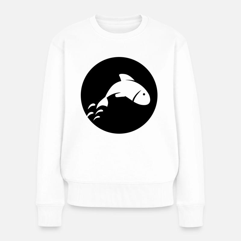 Poisson - Pull Premium bio Femme - blanc