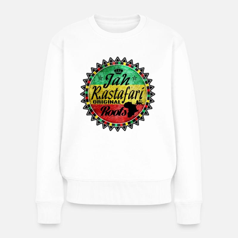 jah rastafari original roots - Pull Premium bio Femme - blanc