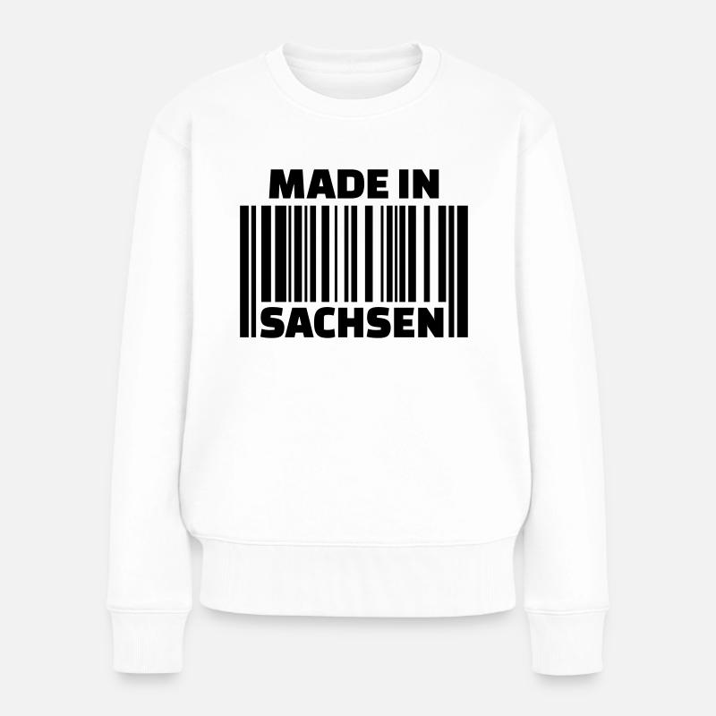 Sachsen - Frauen Premium Bio Pullover - Weiß