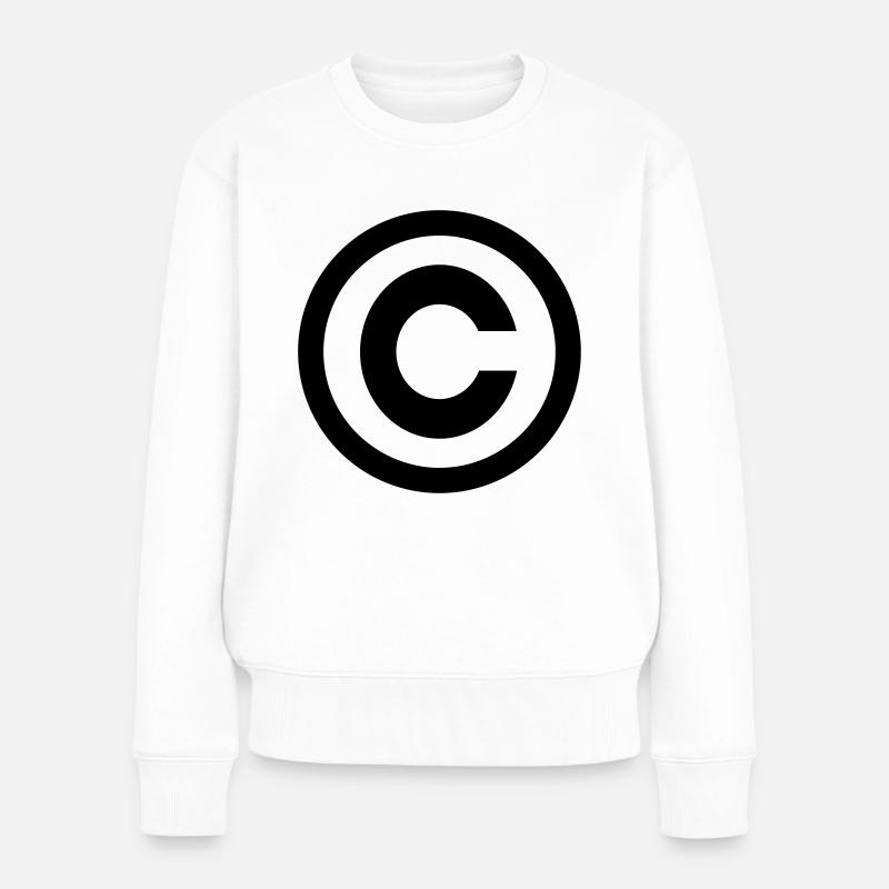 Copyright - Frauen Premium Bio Pullover - Weiß