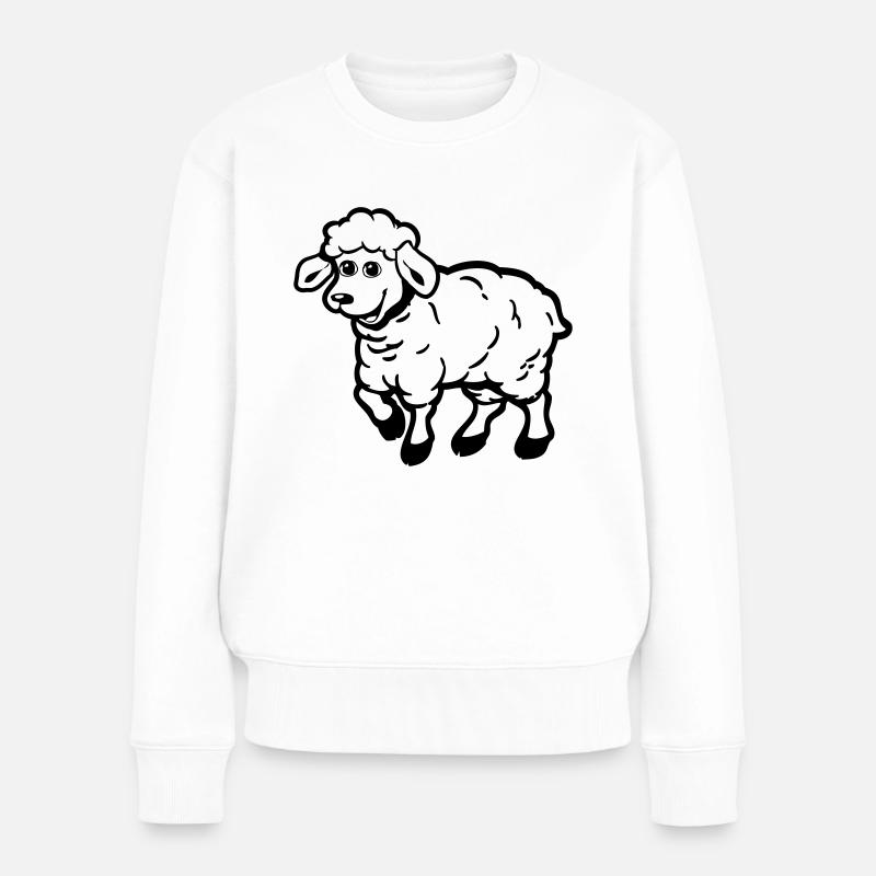 SCHAF süss - Frauen Premium Bio Pullover - Weiß