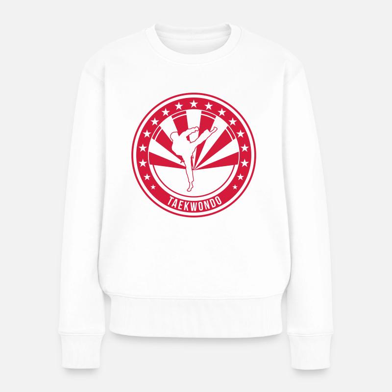 Taekwondo / Tae-Kwon-Do / Taekwon-Do / Kampfkünste - Frauen Premium Bio Pullover - Weiß