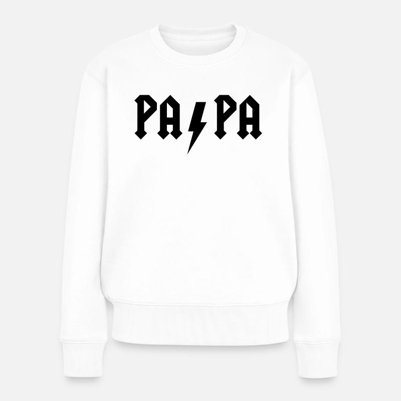 PAPA - Frauen Premium Bio Pullover - Weiß