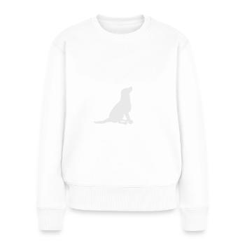 For dog lovers, dog trainers - Dog Love - Women's Premium Organic Jumper - white - Front - Julia (174cm)