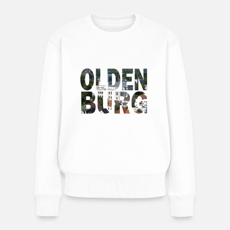 Oldenburg (Oldb) Stadtbild - Frauen Premium Bio Pullover - Weiß