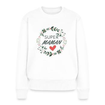 Super Mom - Women's Premium Organic Jumper - white - Front - Julia (174cm)