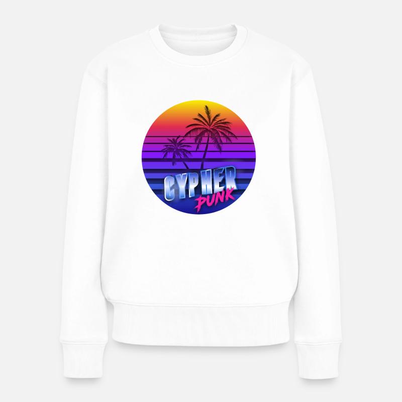 Cypherpunk - Pull Premium bio Femme - blanc