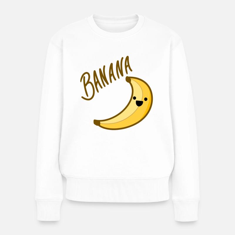 Banana - Frauen Premium Bio Pullover - Weiß