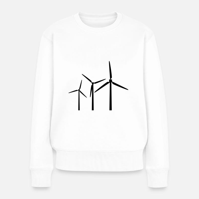 windmill simple - Frauen Premium Bio Pullover - Weiß
