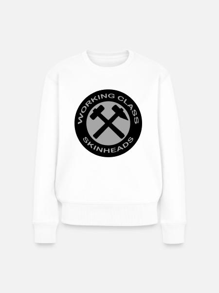 working class skinheads - Frauen Premium Bio Pullover - Weiß