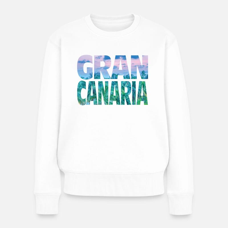 Gran Canaria - Frauen Premium Bio Pullover - Weiß