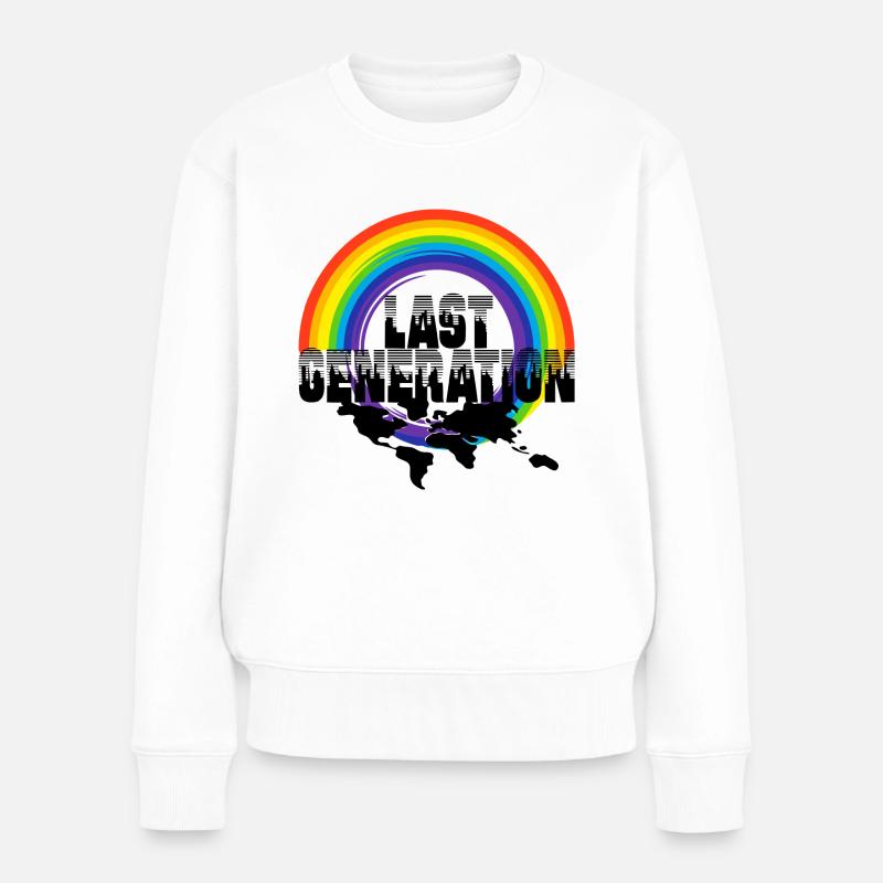 Last Generation - Letzte Generation - Frauen Premium Bio Pullover - Weiß