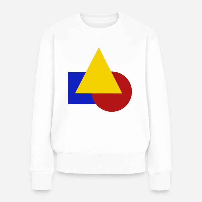 Geometric - Women's Premium Organic Jumper - white