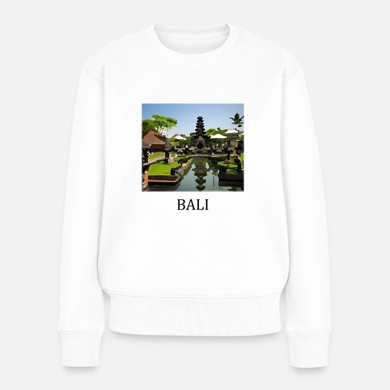 Bali - Frauen Premium Bio Pullover - Weiß