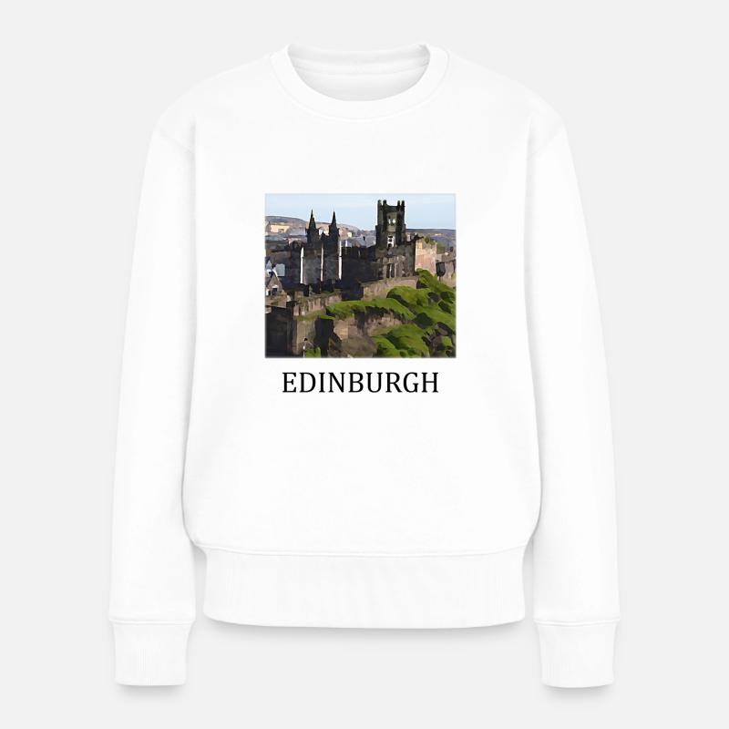 Edinburgh - Frauen Premium Bio Pullover - Weiß