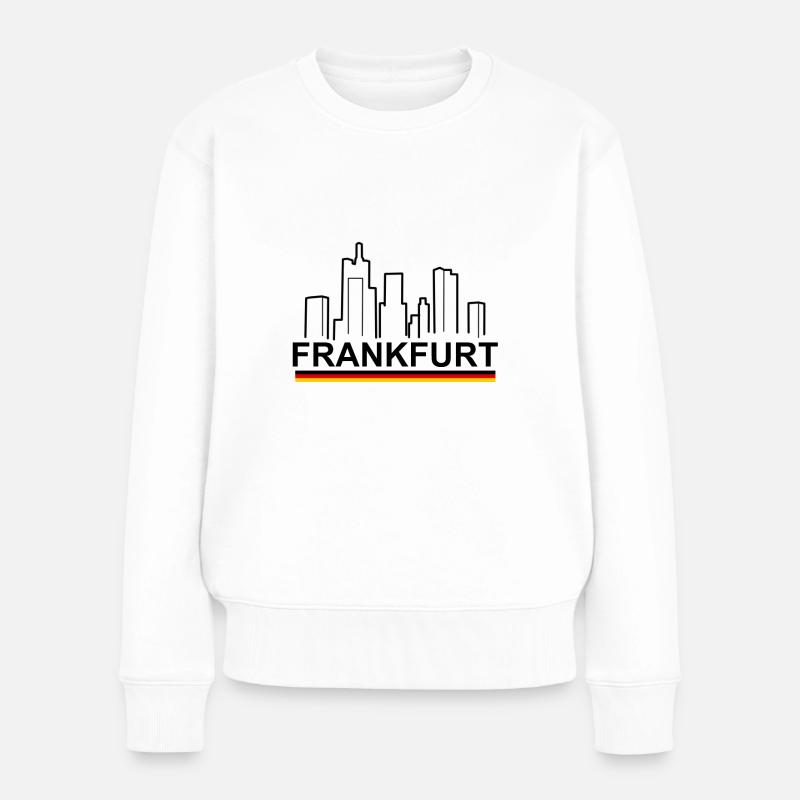 Frankfurt - Frauen Premium Bio Pullover - Weiß