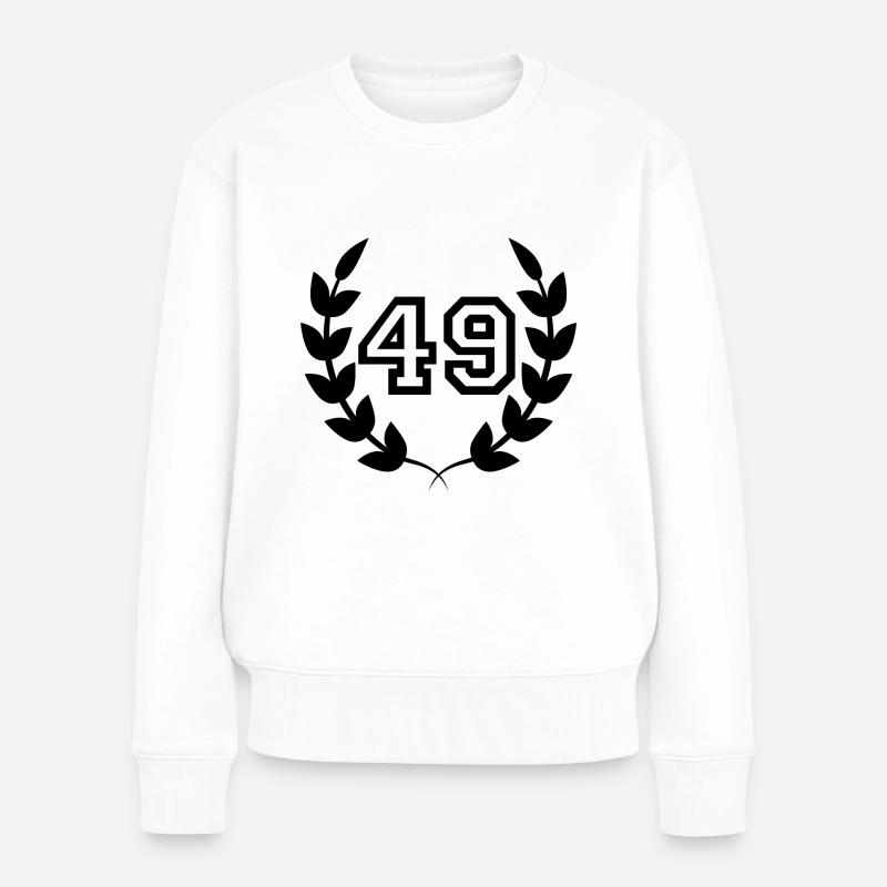 Geschenkidee zum 49. Geburtstag 49 Jahre - Frauen Premium Bio Pullover - Weiß