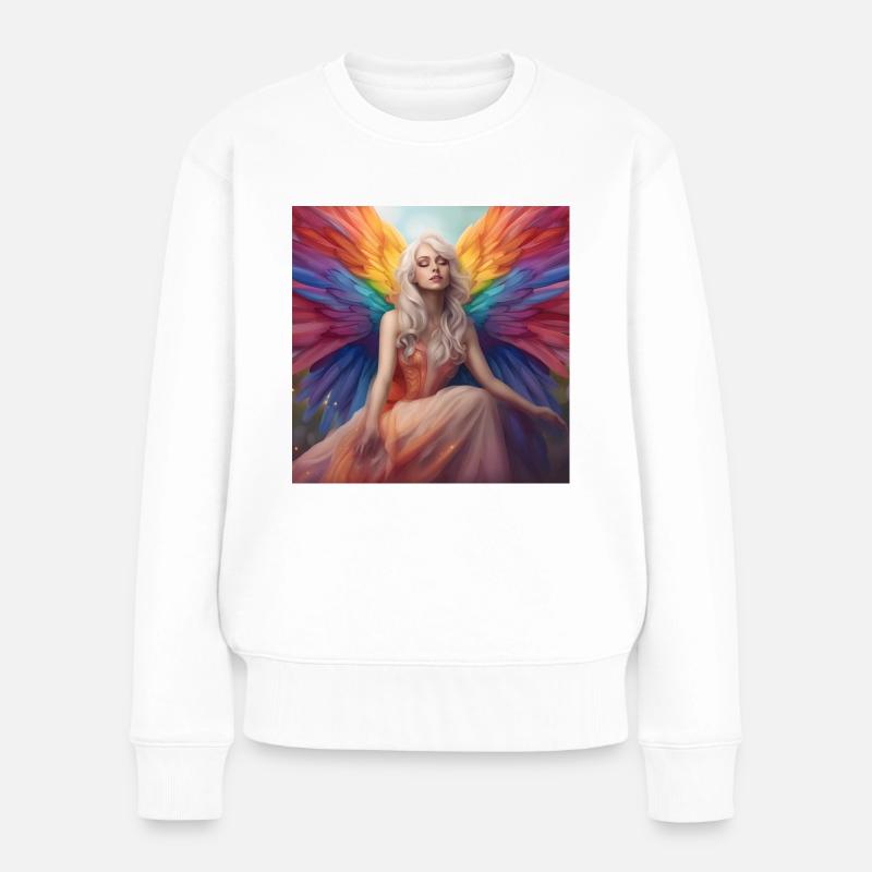 Rainbow Elf 4 - Frauen Premium Bio Pullover - Weiß