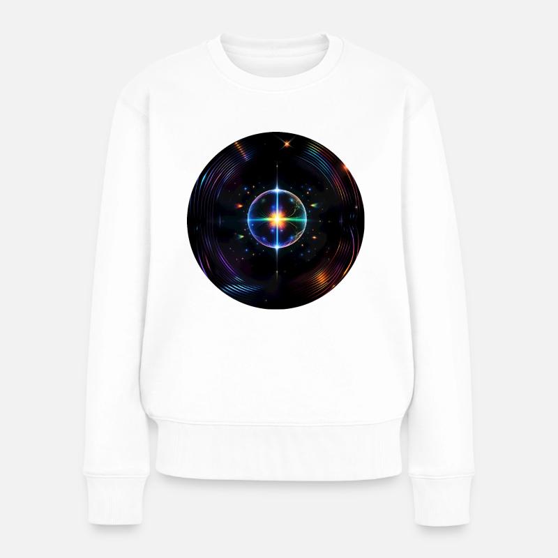 Supernova No.2 by Cora.Art - Frauen Premium Bio Pullover - Weiß