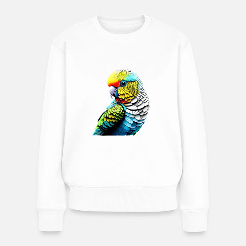 Propriétaire d’oiseau perruche oiseau calopsitte calopsitte - Pull Premium bio Femme - blanc