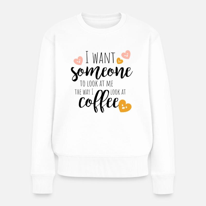 L’amour du café - Pull Premium bio Femme - blanc