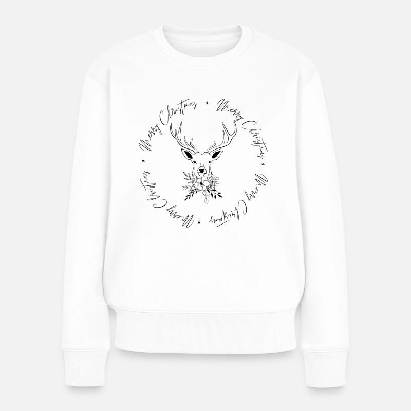 Cercle du Cerf Joyeux - noir - Pull Premium bio Femme - blanc