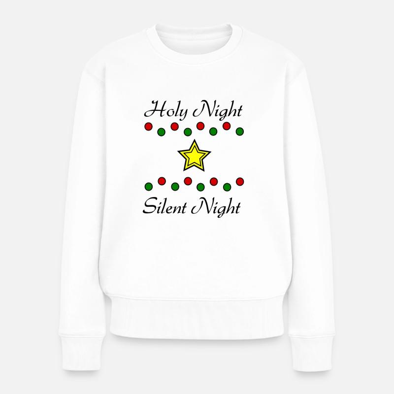 Holy night - Frauen Premium Bio Pullover - Weiß