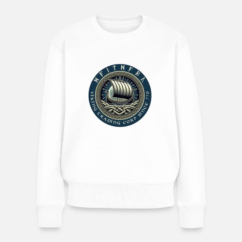 Haithabu Viking Trading - Pull Premium bio Femme - blanc