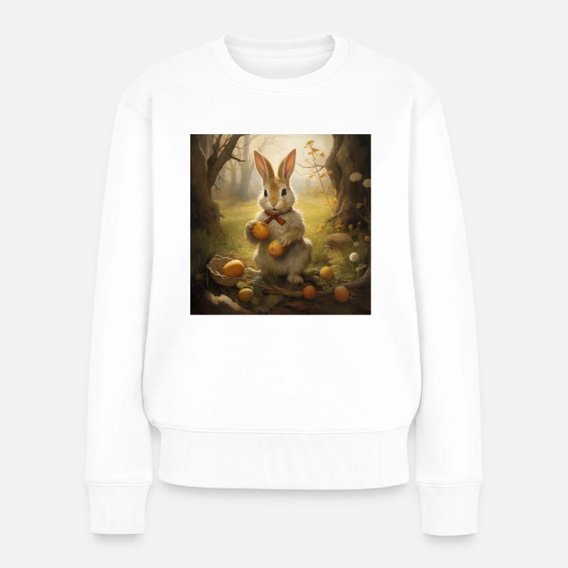 Lapin de Pâques - Pull Premium bio Femme - blanc