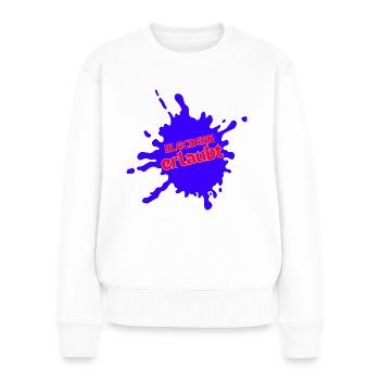 Kreatives Freiheitskonzept - Kleckern Erlaubt - Frauen Premium Bio Pullover - Weiß - Vorne - Julia (174cm)