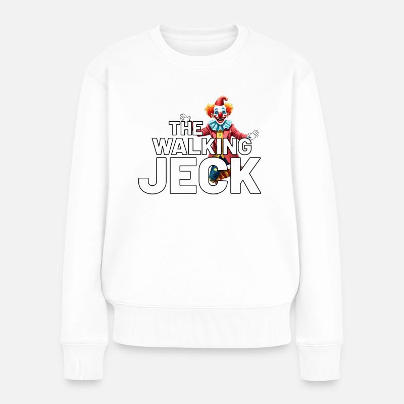 The walking Jeck Karneval - Frauen Premium Bio Pullover - Weiß