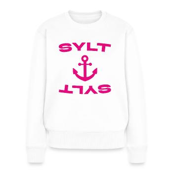 Sylt - Mer du Nord - Allemagne - Kampen - Île - Pull Premium bio Femme - blanc - Devant - Julia (174cm)