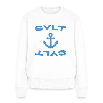 Sylt - North Sea - Germany - Kampen - Island - Women's Premium Organic Jumper - white - Front - Julia (174cm)