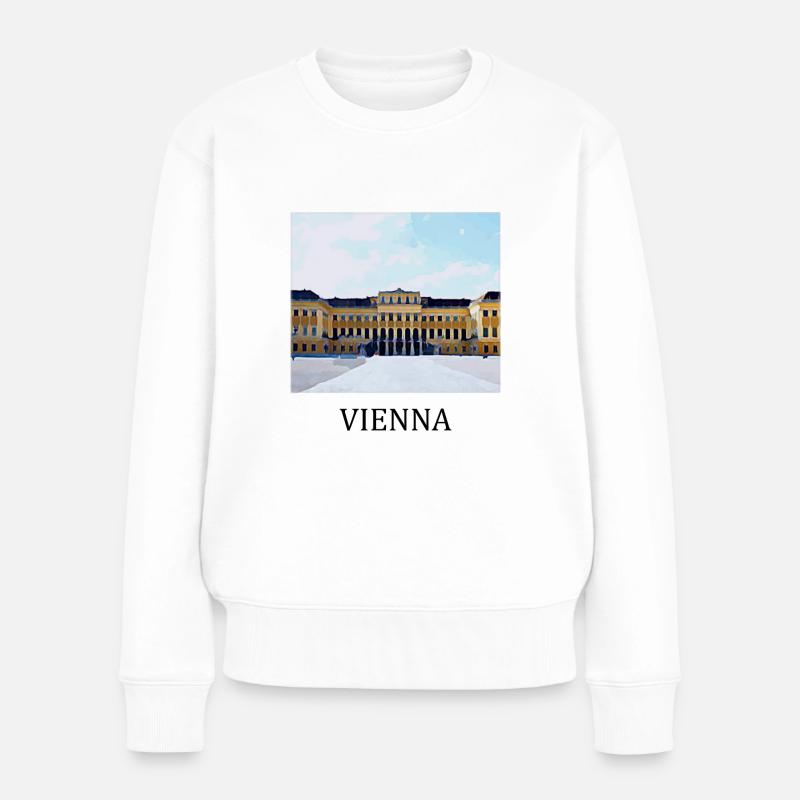 Wien - Frauen Premium Bio Pullover - Weiß